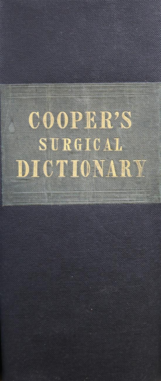 Cooper, Samuel - Dictionary of practical surgery, 7th Edition, 8vo, rebound cloth, London 1838